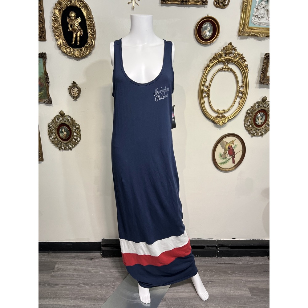 47 Brand New England Patriots NFL Tank Top Maxi Dress Size Large NWT